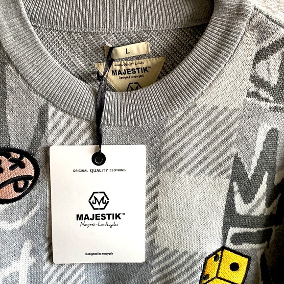 Majestik plaid & paisley sweater (L) - Picture 3 of 15